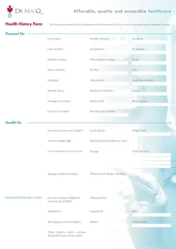 Diseño de formulario de registro primera página.